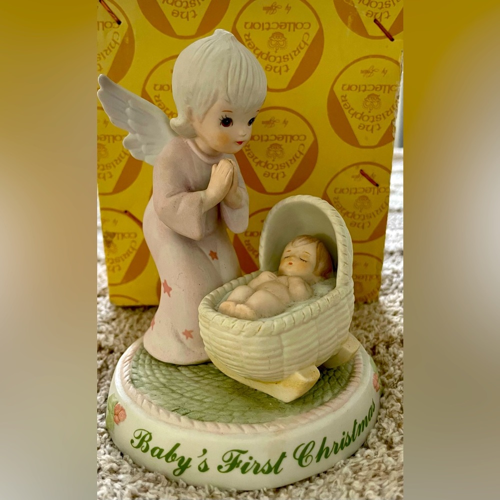 Baby’s First Christmas figurine. The Christopher Collection by Lefton.
